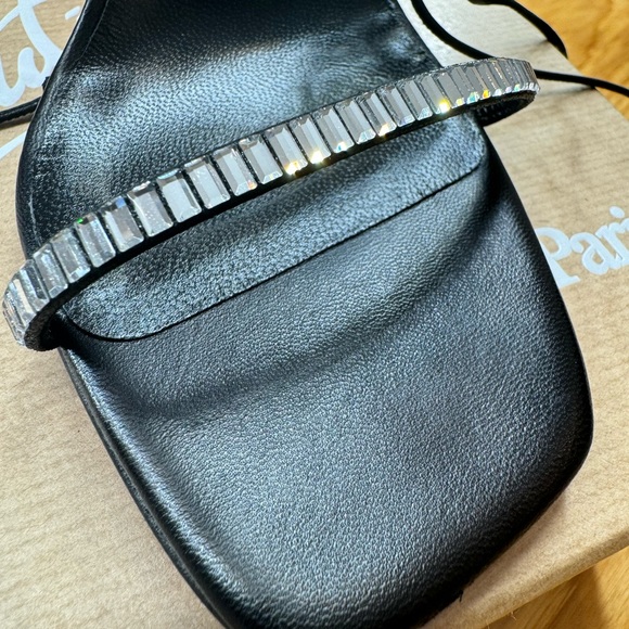 CHRISTIAN LOUBOUTIN Condora Lacestrass 85 crystal-embellished leather sandals - Picture 7 of 13